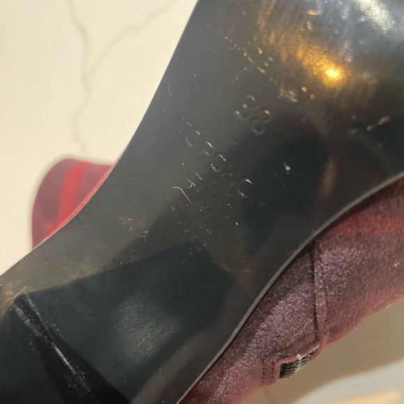 SOLD 🌸3 for $30 NWOT TOPSHOP Velvet Ankle Boots- Size 38 Camo  trendy Heel - Picture 13 of 15